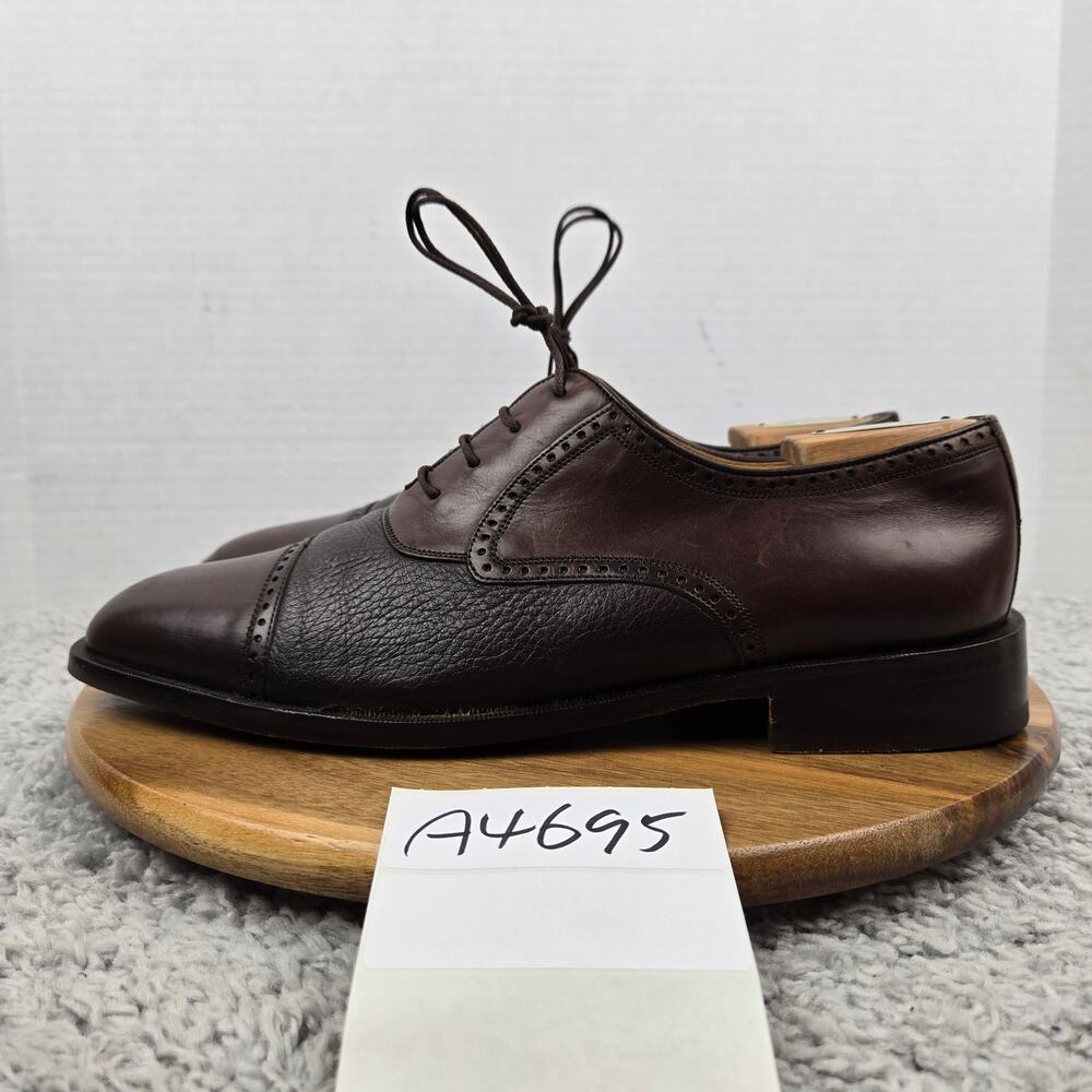 Mezlan Mens 10M Nicola Brown Leather Cap Toe Brogue Casual Oxford Dress Shoe